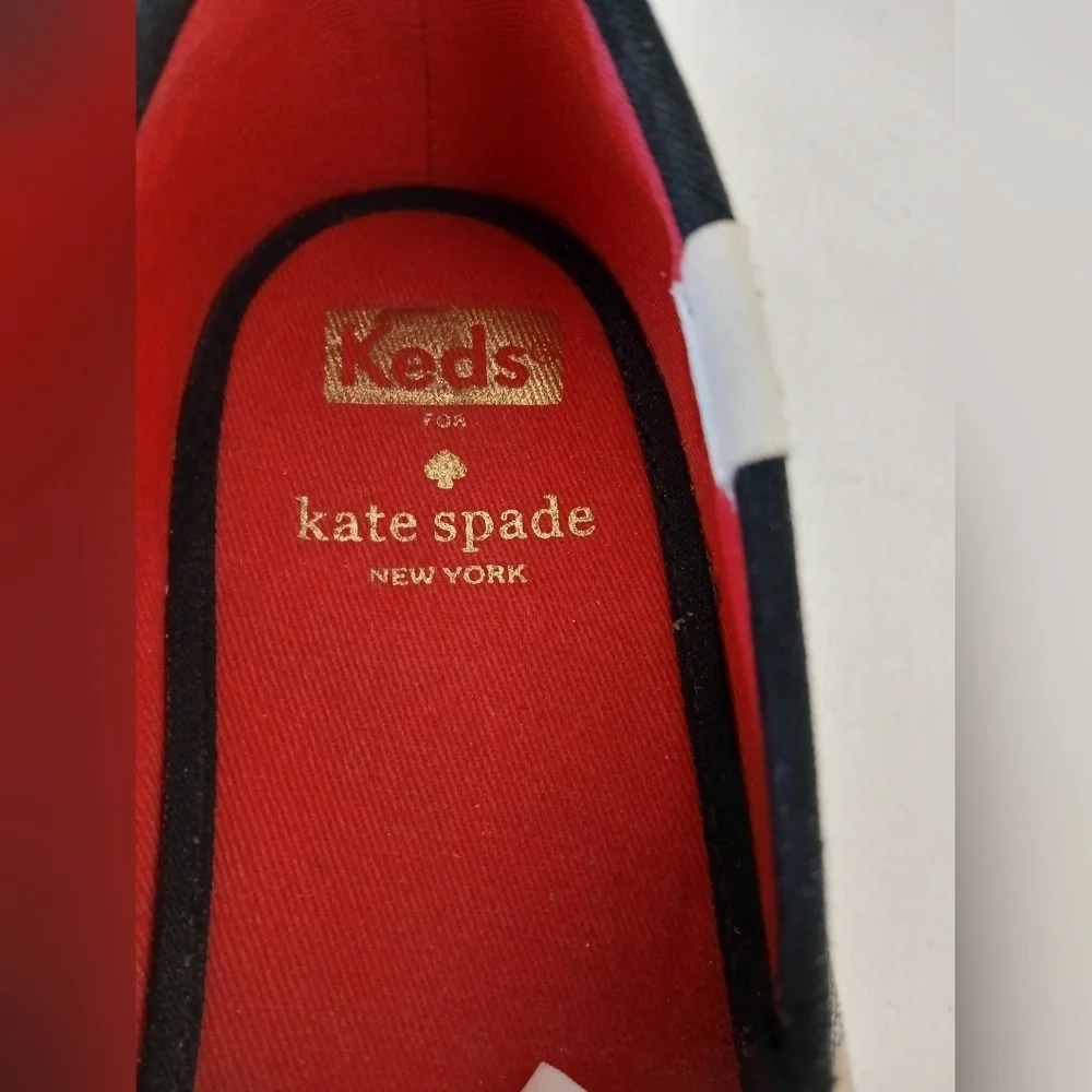 Kate Spade x Keds Woodland Plaid Slip On Platform Sneakers Shoes Size 5.5